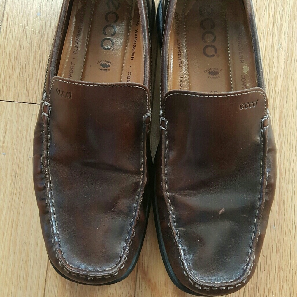 Ecco Vegetable Tan Loafers size 42 8.5 Brown